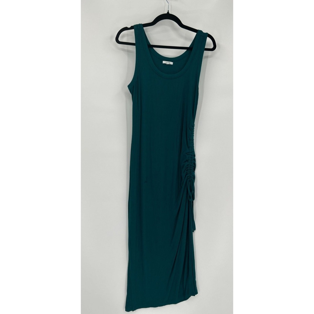 Maurices Teal Sleeveless Bodycon Dress With Ruched Side Size L